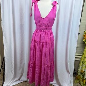 Fuschia Pink Fanco Maxi Dress, Medium - NWT